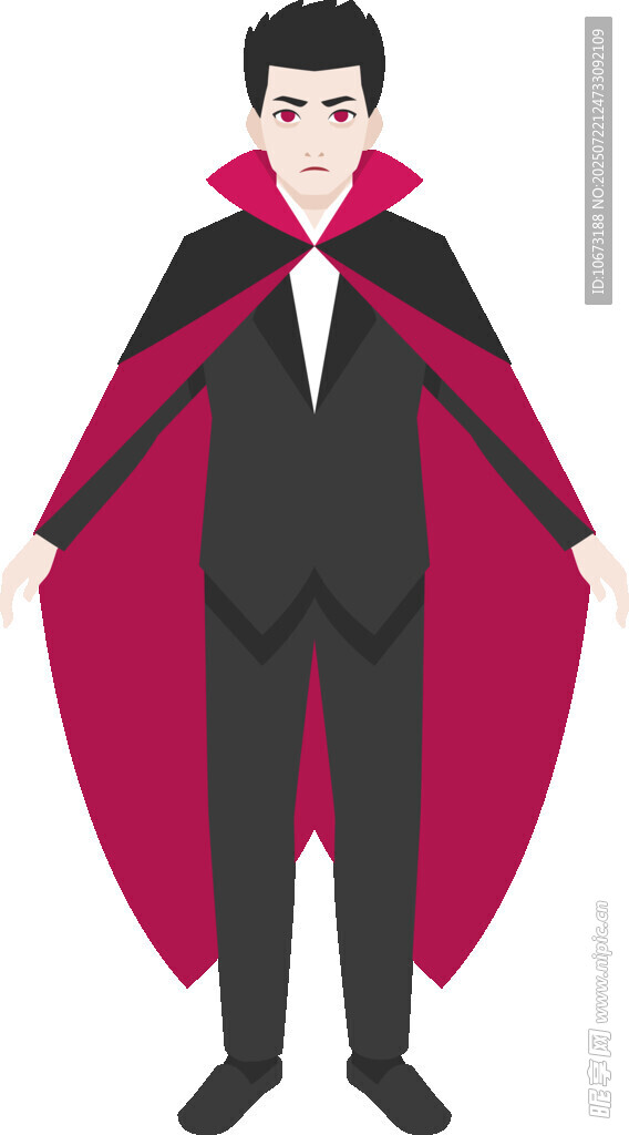 吸血鬼装扮男士形象