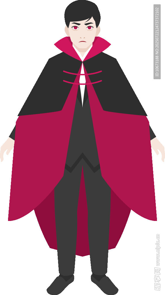 吸血鬼装扮男士形象