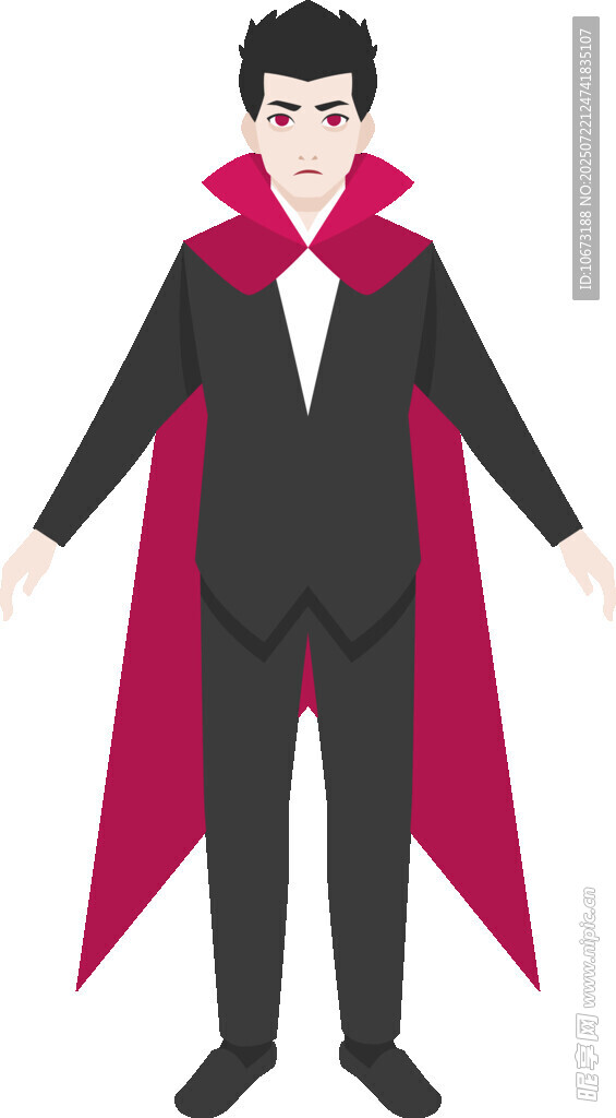吸血鬼装扮男士形象