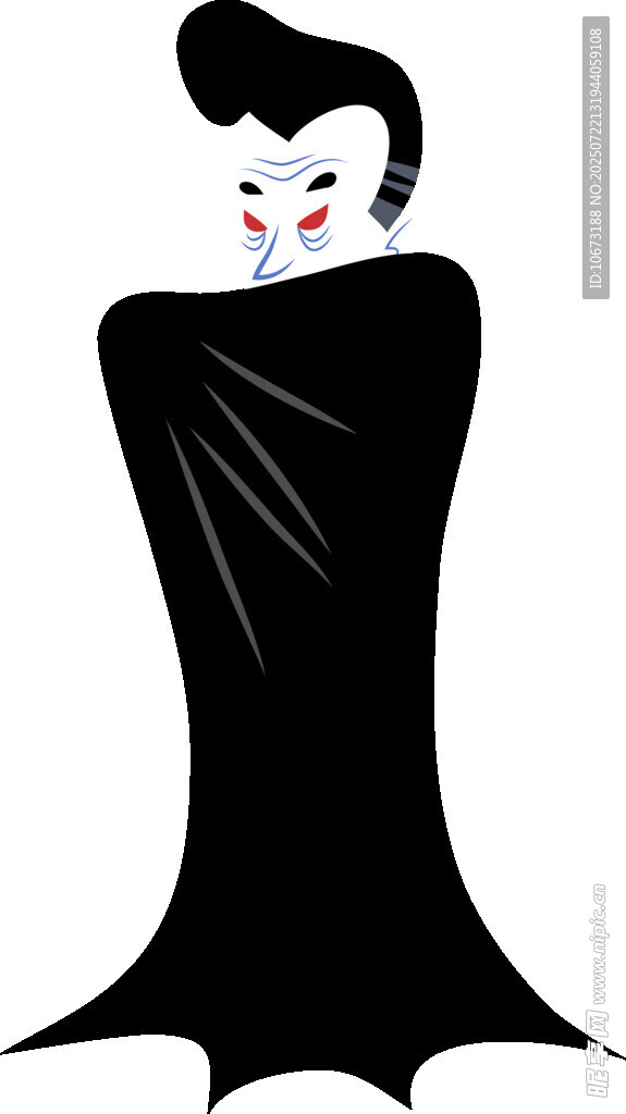 优雅黑衣女士形象