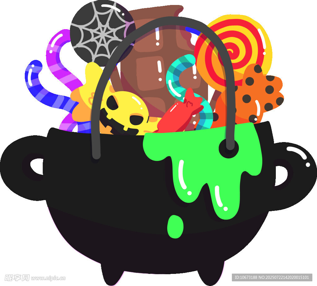 魔法锅中的万圣节糖果