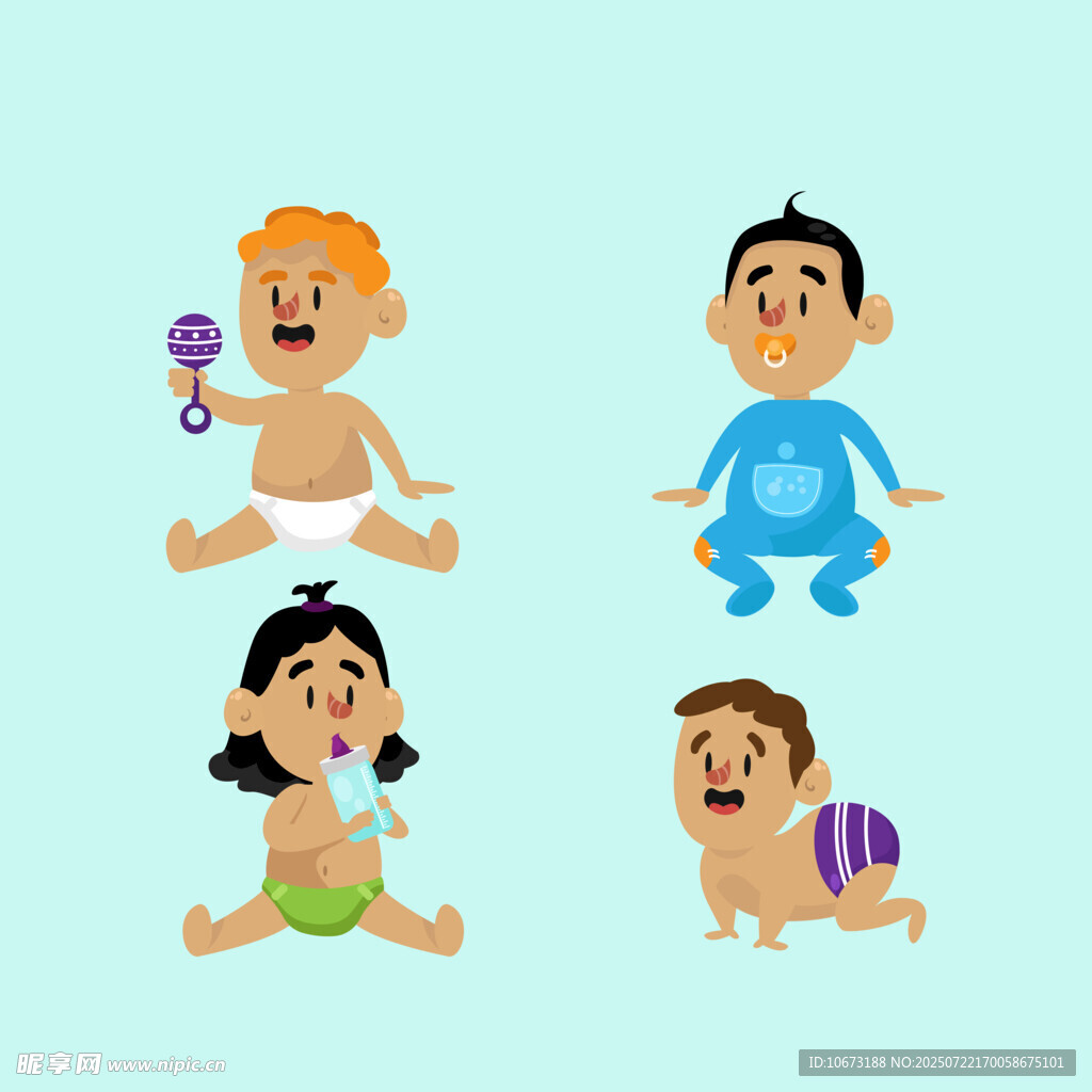 可爱萌趣的婴幼儿形象