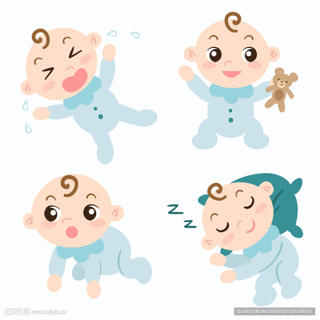 宝宝多样表情与姿态