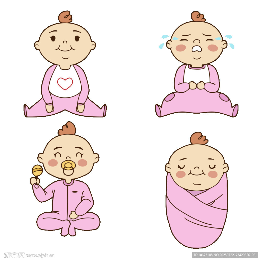 可爱宝宝不同姿态与造型