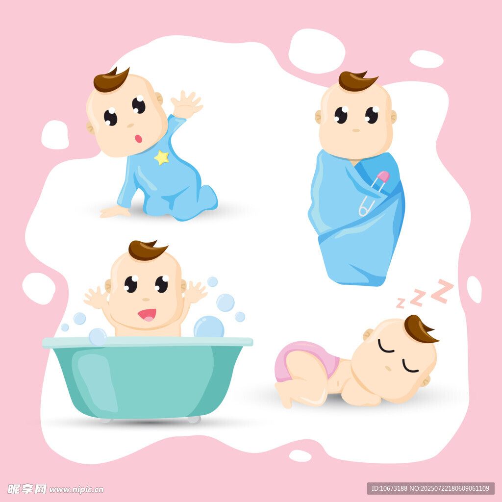 可爱宝宝日常活动瞬间