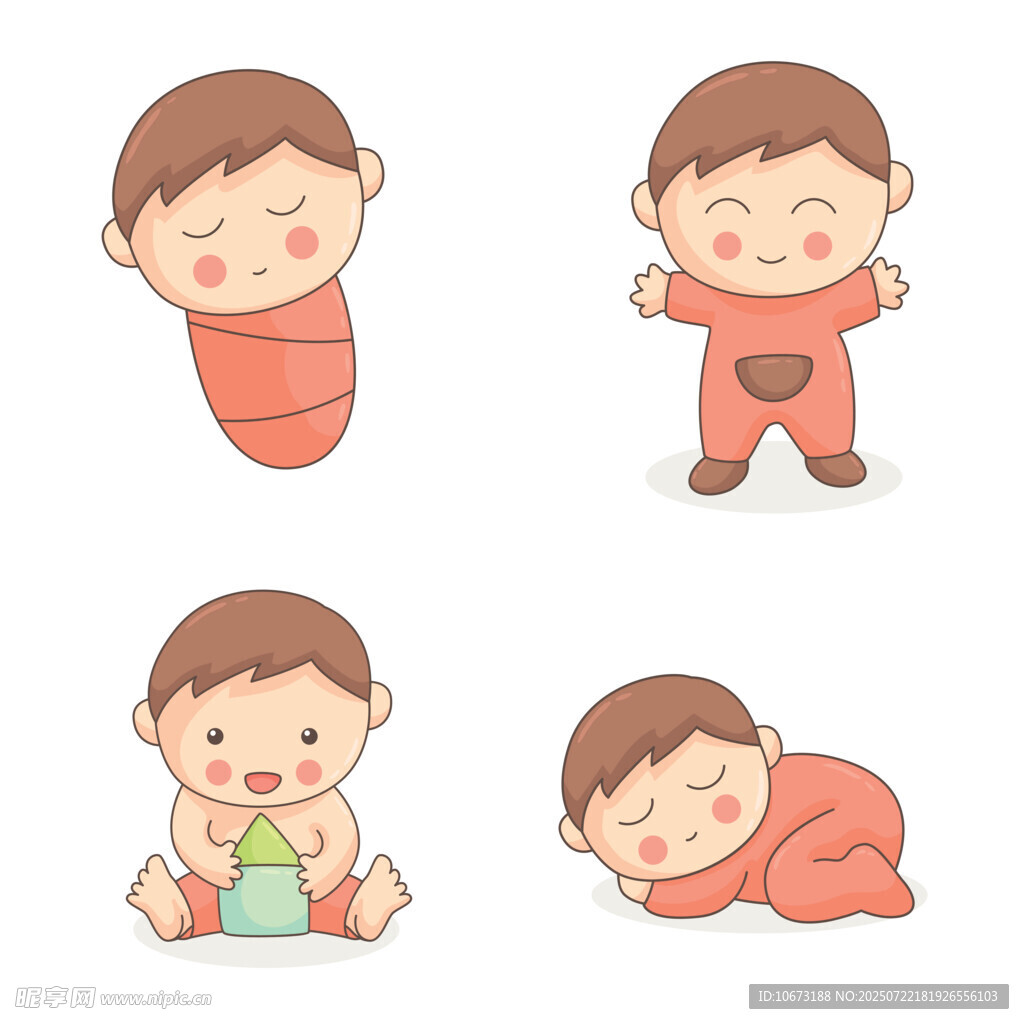 可爱宝宝的多样萌态