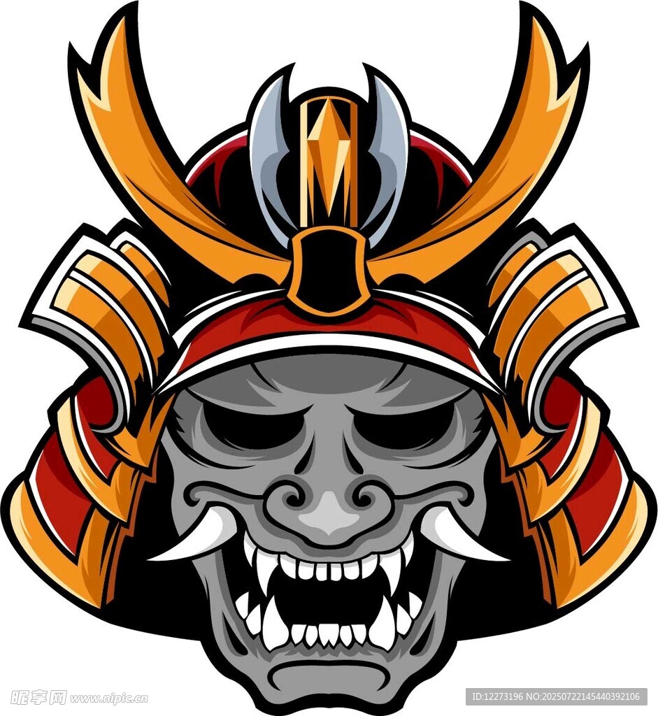 武士头盔卡通形象