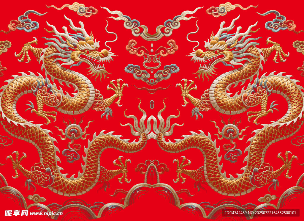 免扣龙图案