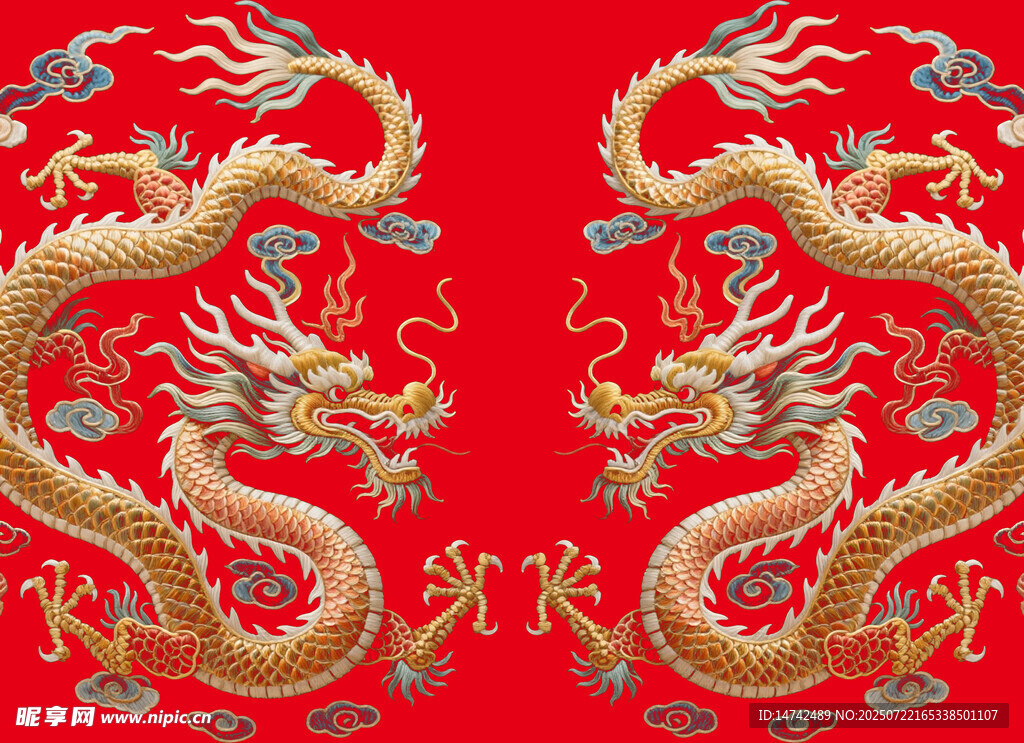 双龙戏珠图案