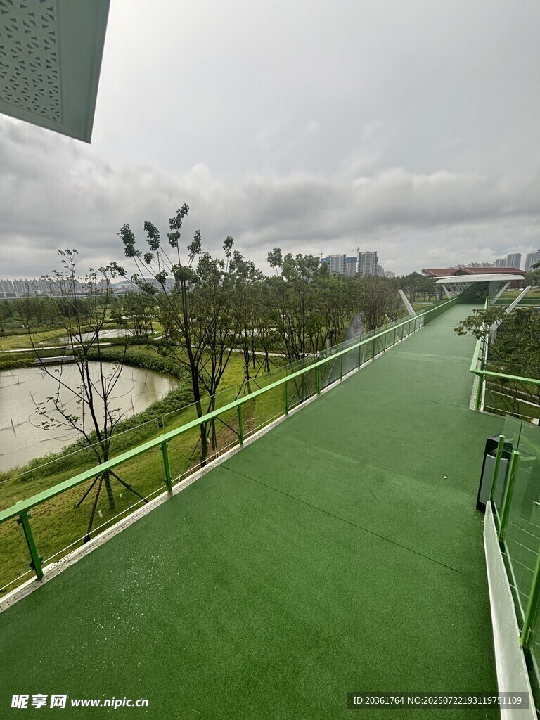 户外绿色步道景观