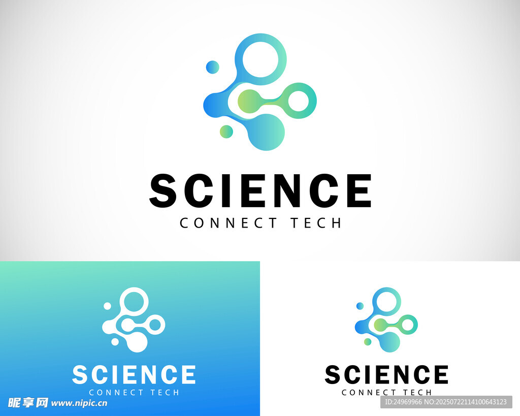 科学连接标志设计