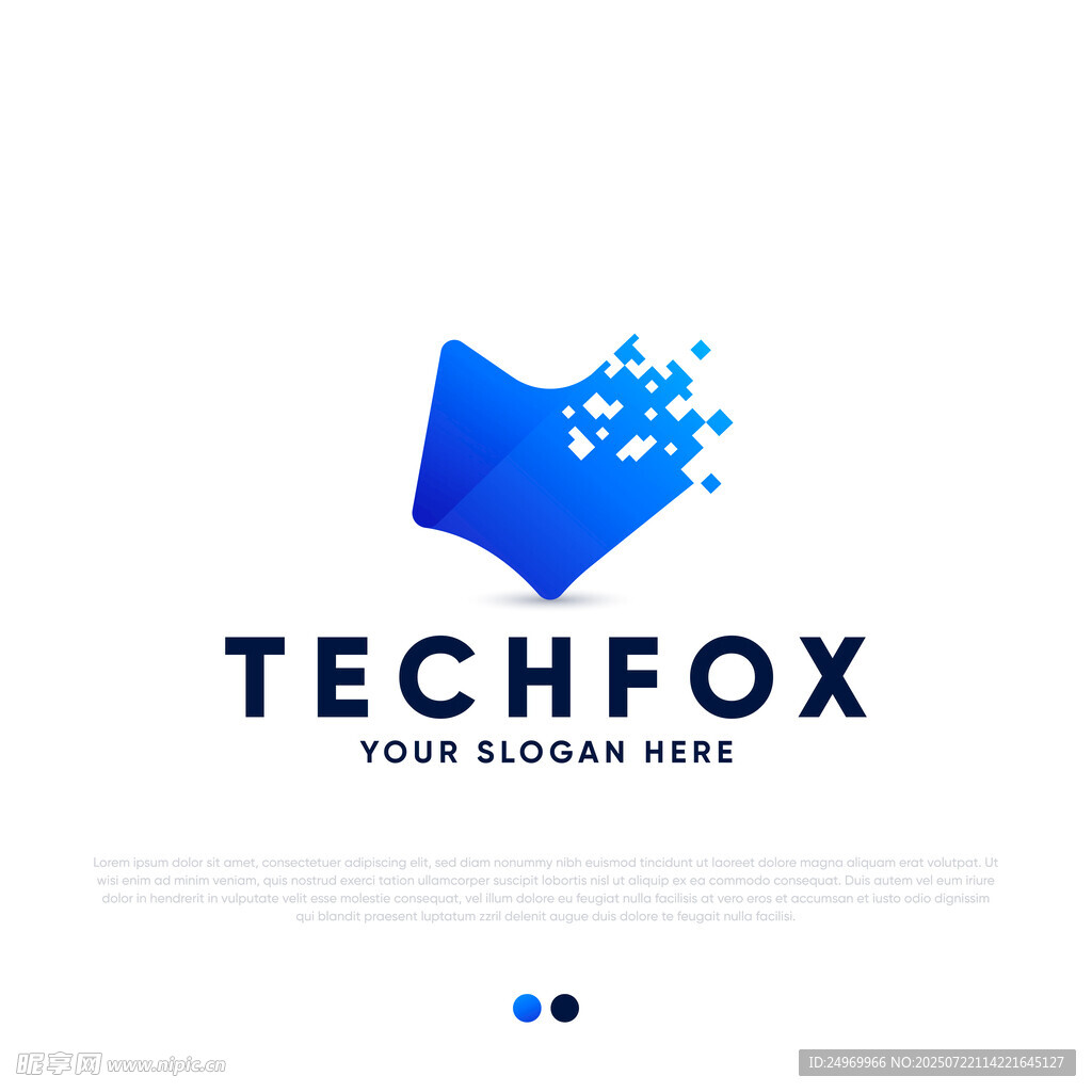 TechFox科技公司标志设计