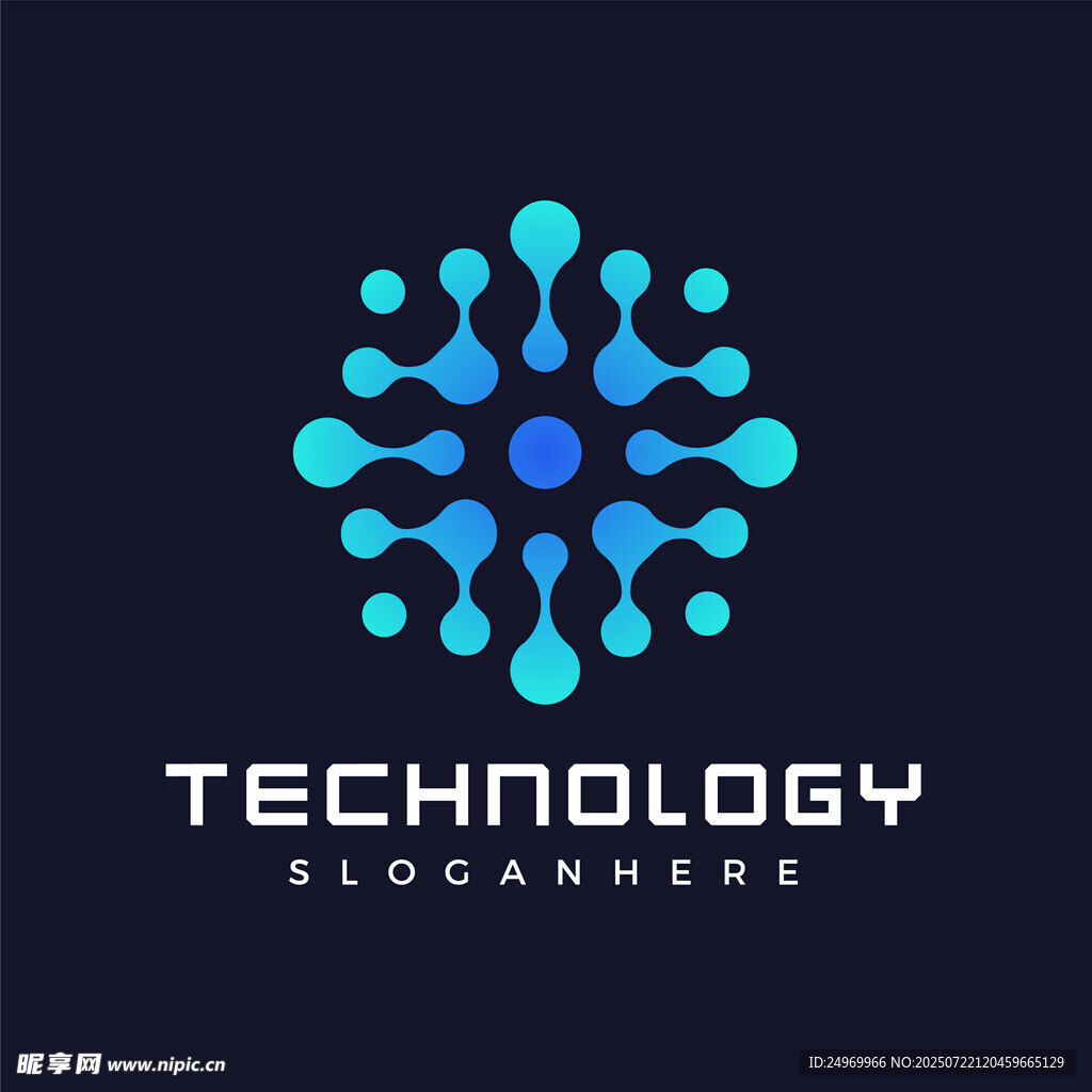 科技感抽象互联标志图案