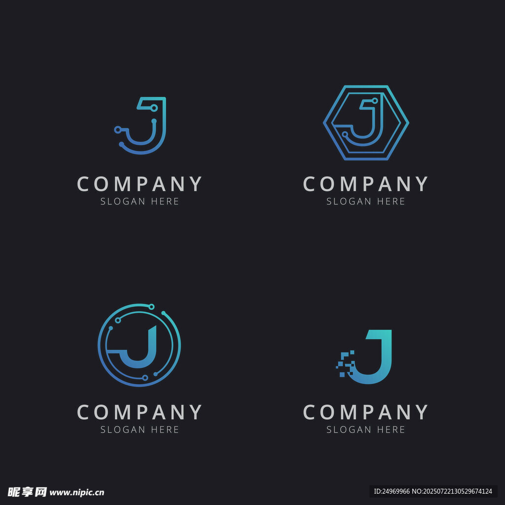 J字母创意公司标志设计