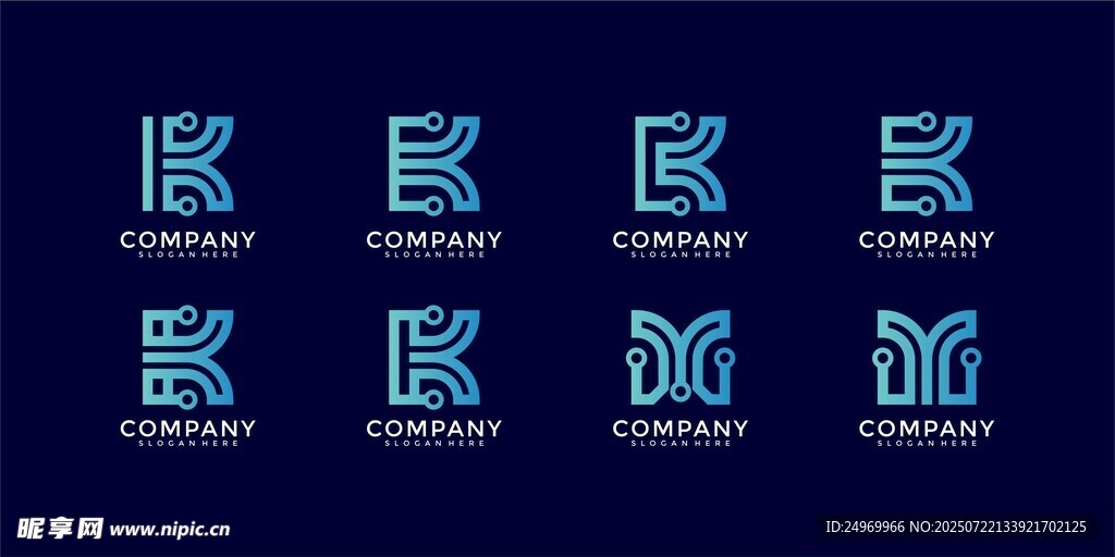 多样字母标志设计示例