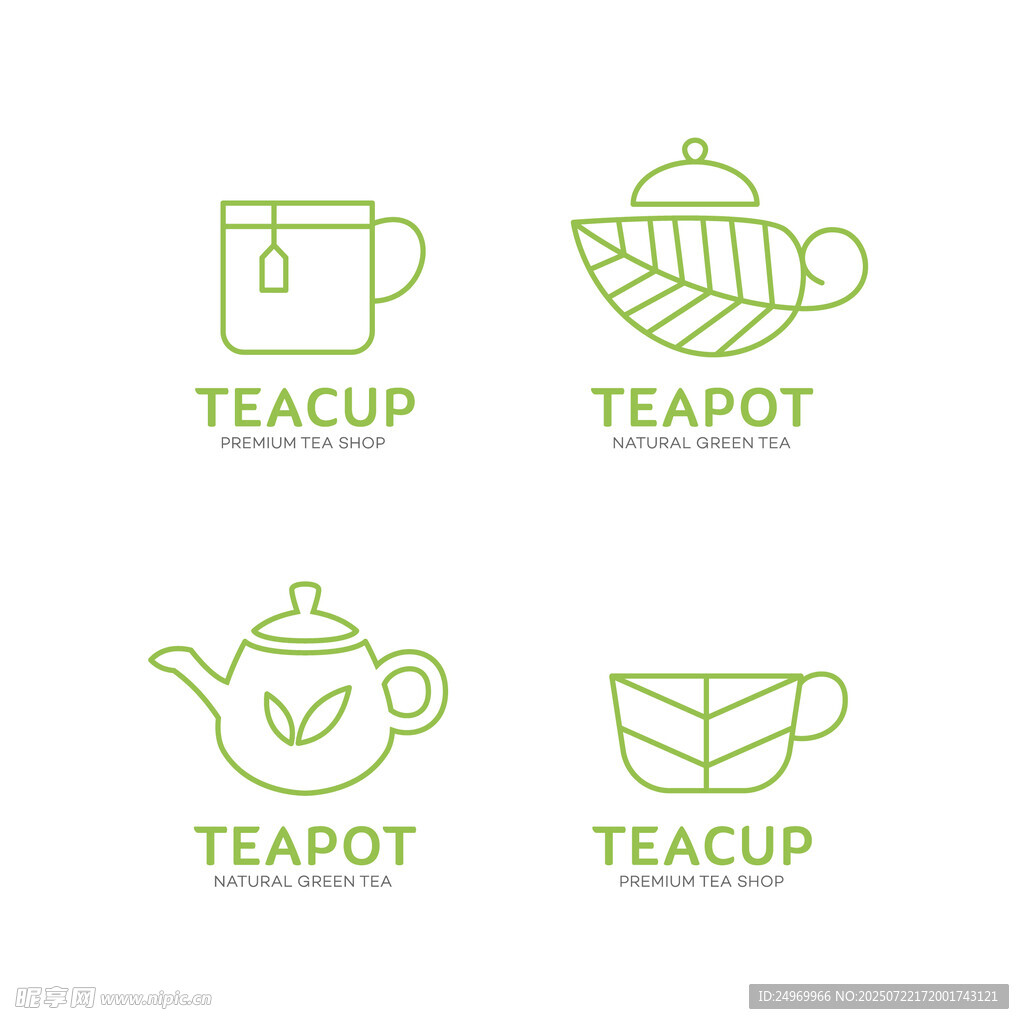 简约茶具图标设计
