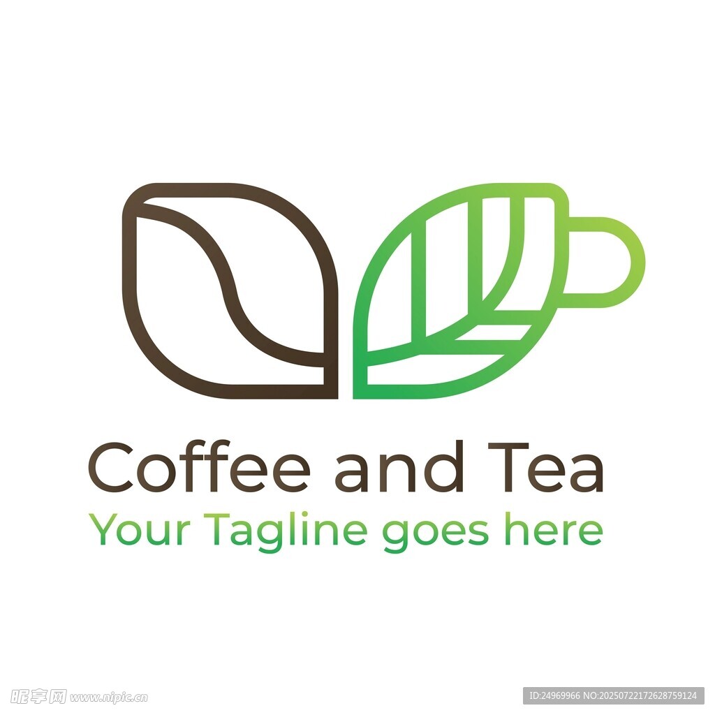 咖啡与茶标志设计