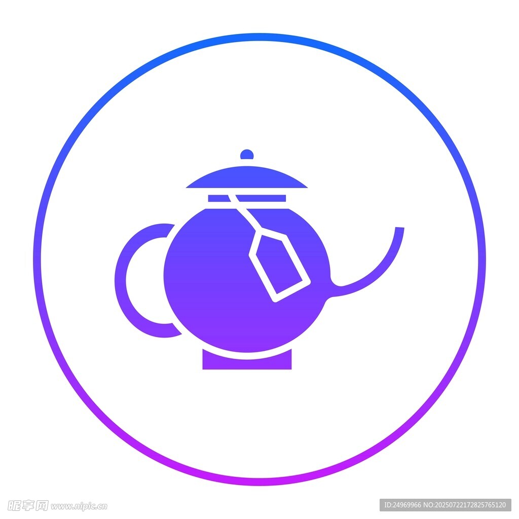 紫色茶壶图标