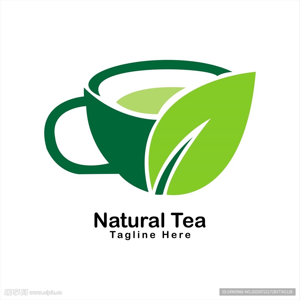 天然茶饮标志设计