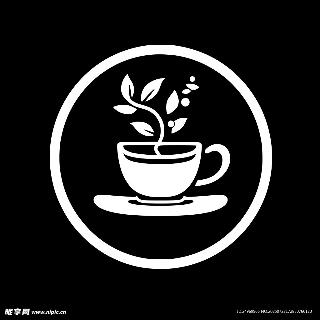 简约咖啡杯图标设计