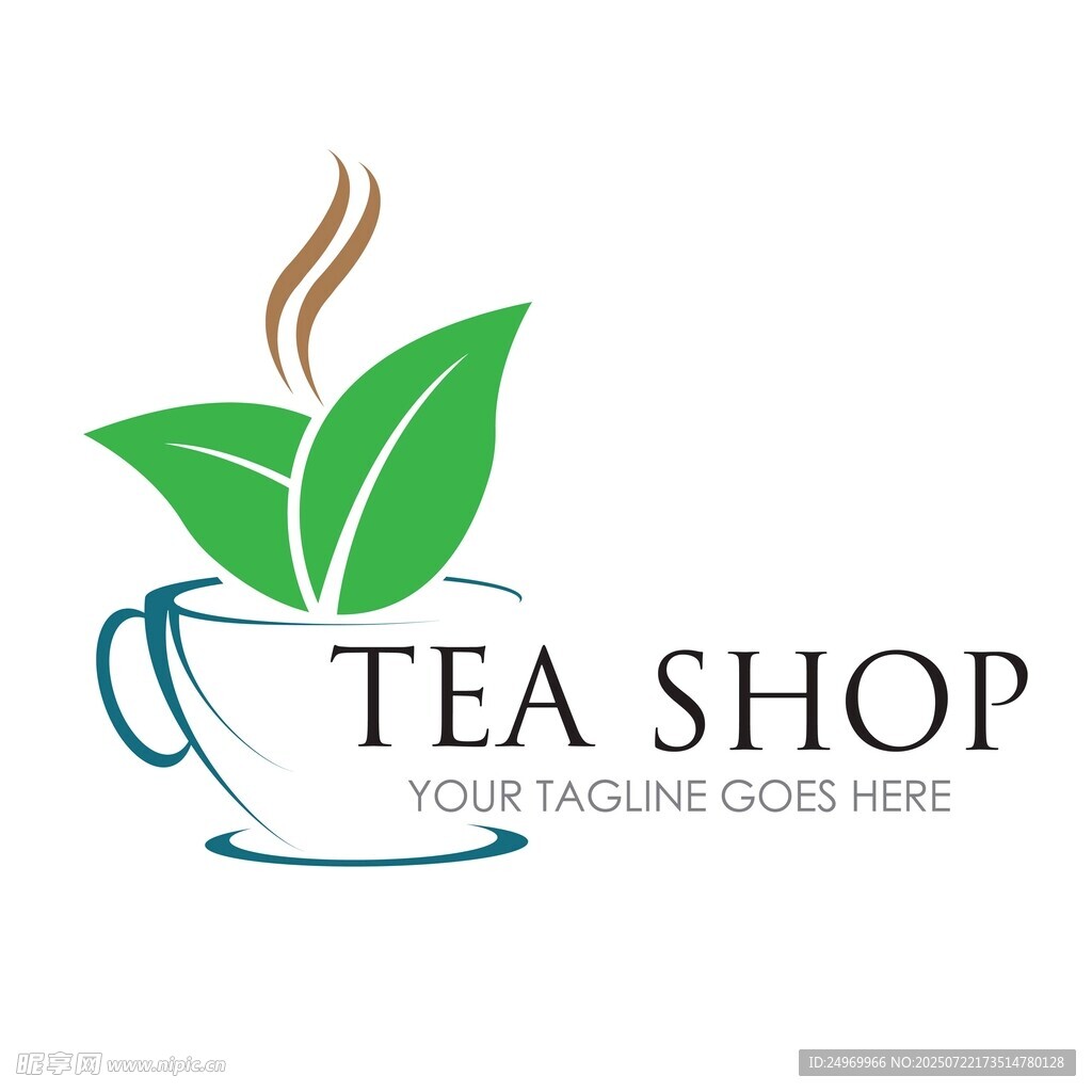 简约风茶叶店标志设计