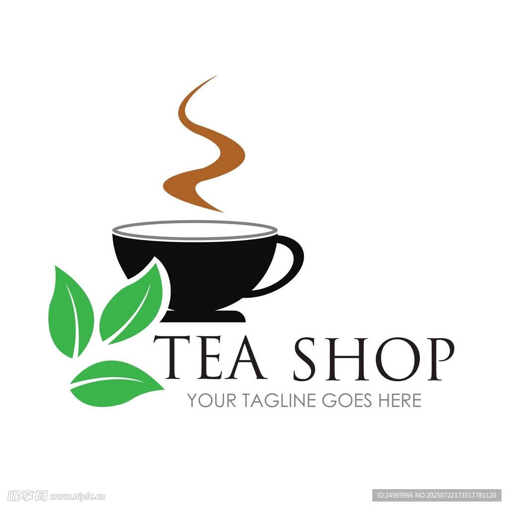 茶饮店标志设计
