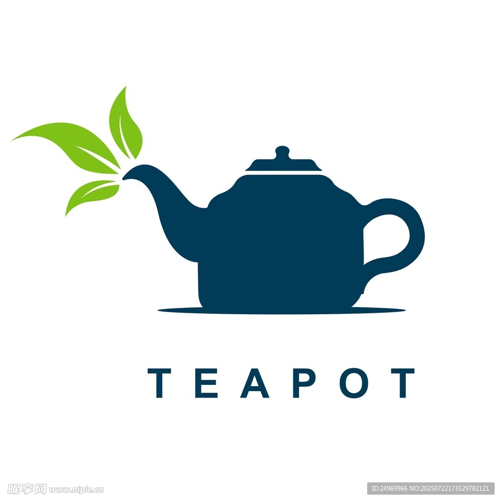 简约茶壶标志设计
