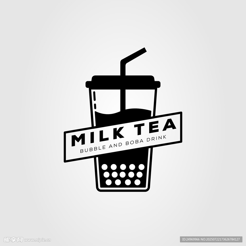 简约风奶茶图标设计