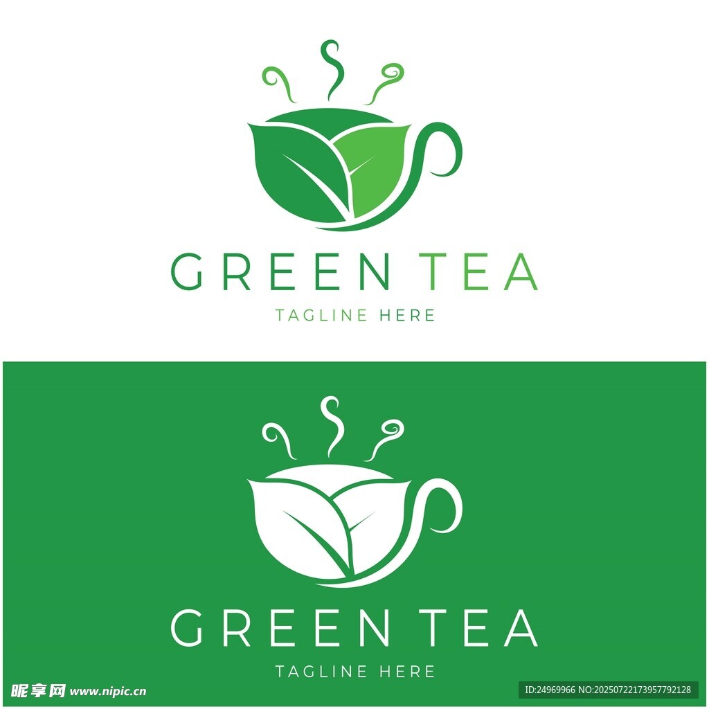 绿茶品牌标志设计