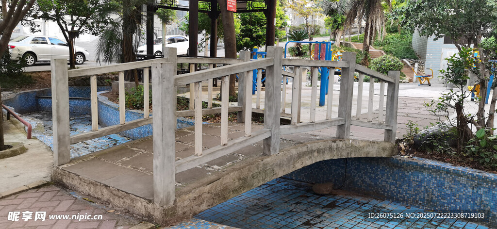 中式园林石桥景观