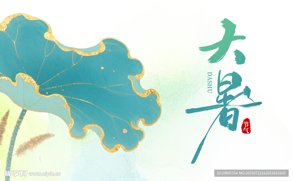 大暑时节的清新荷花图景