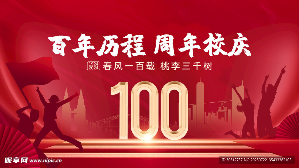 百年历程周年庆海报