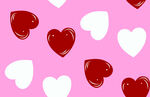 粉色背景的心形图案