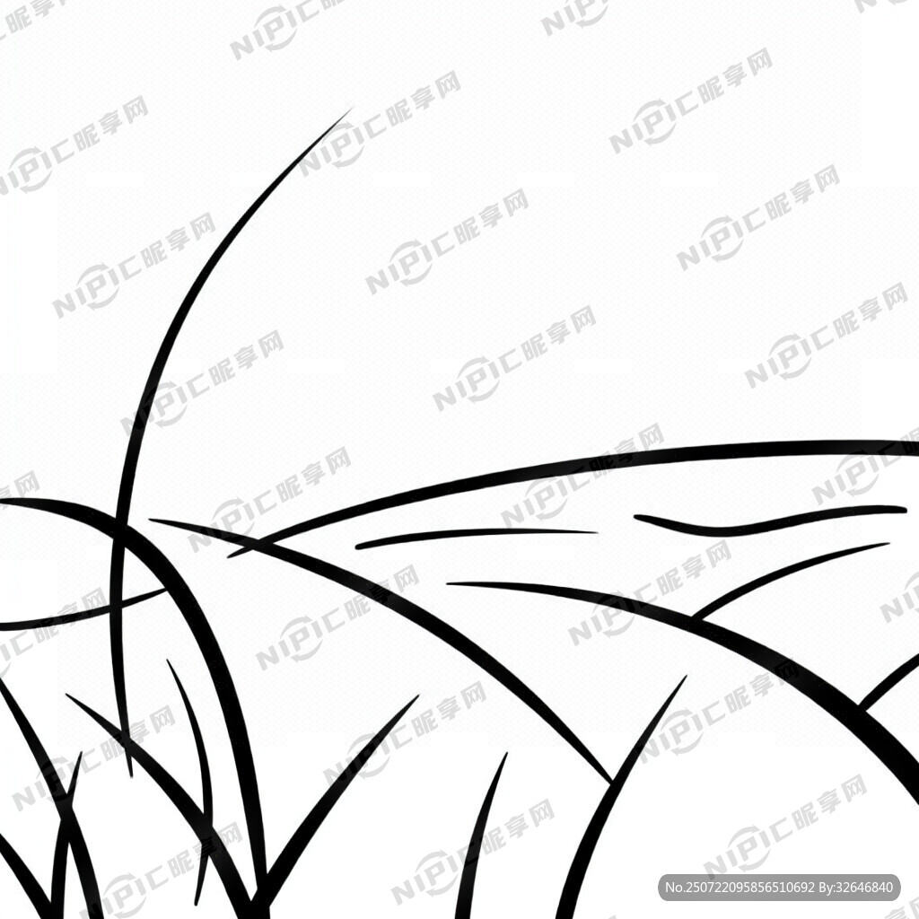 稻田 线条 简约 黑白