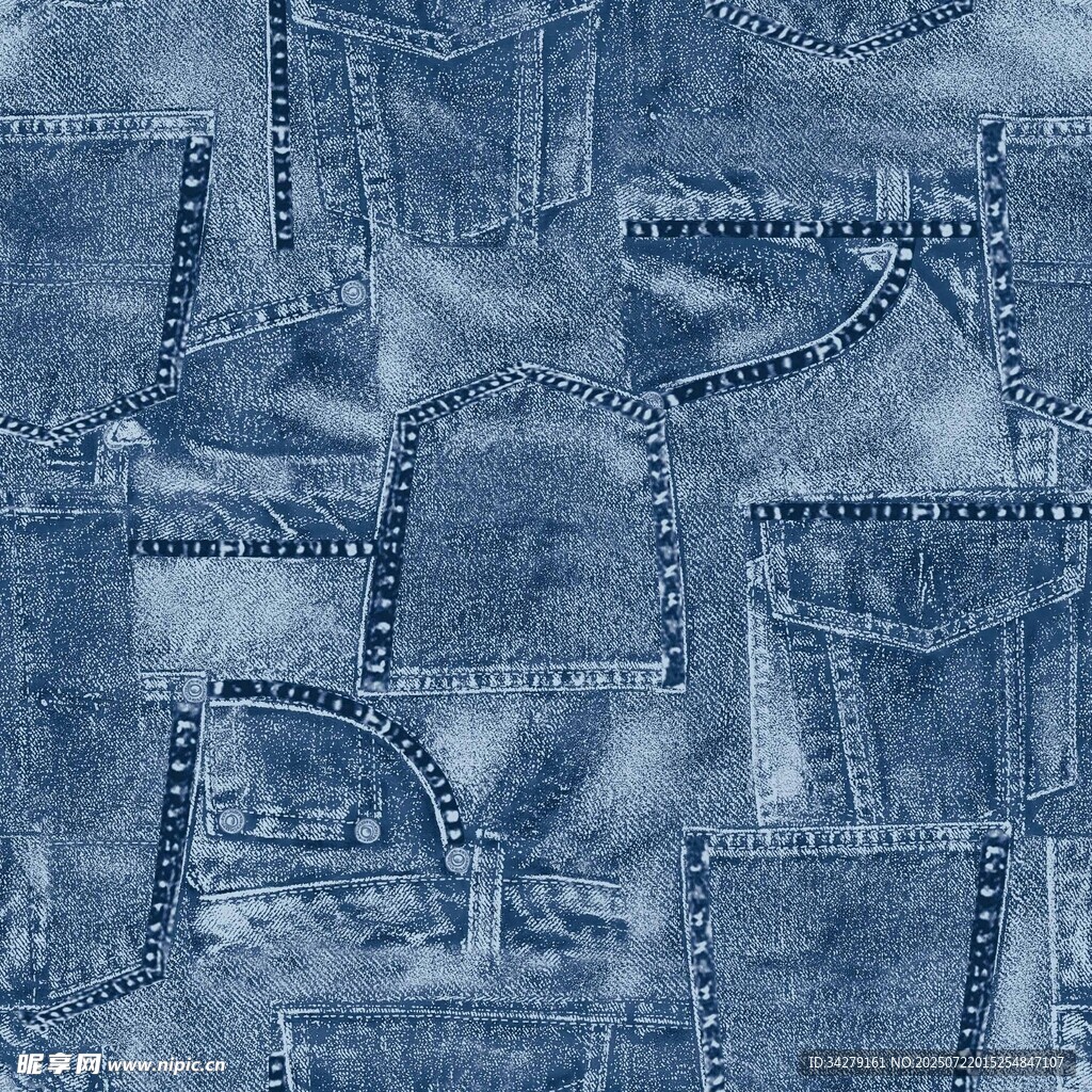 牛仔布拼接纹理图案
