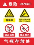 气瓶存放处标识牌