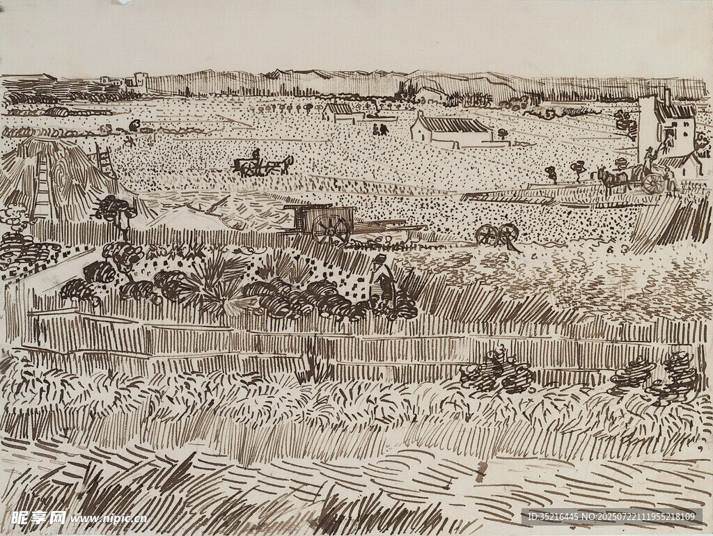田野劳作场景