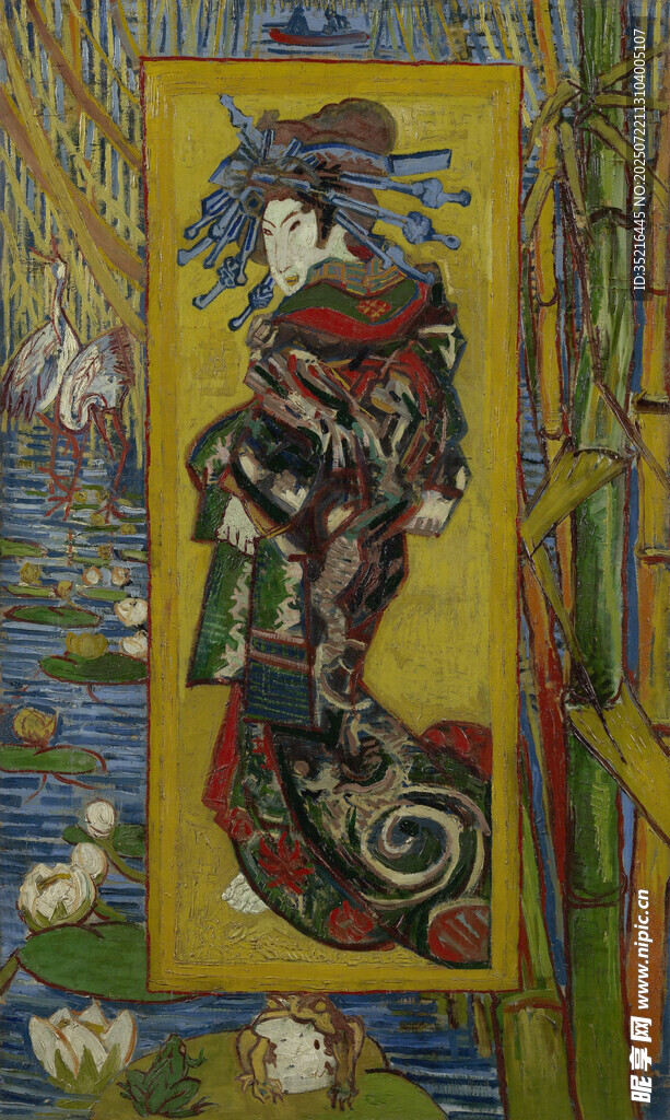 复古风格女性艺术画作