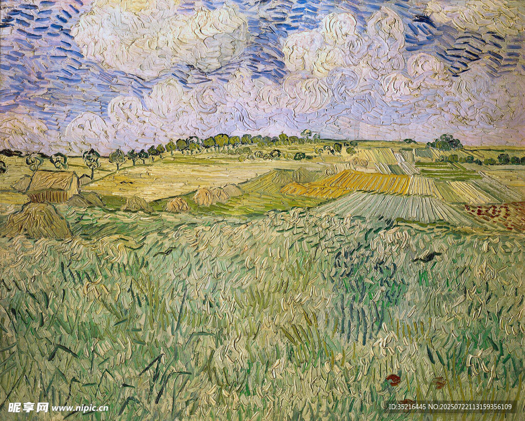 田野风光油画
