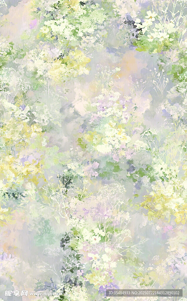 梦幻花卉纹理背景图