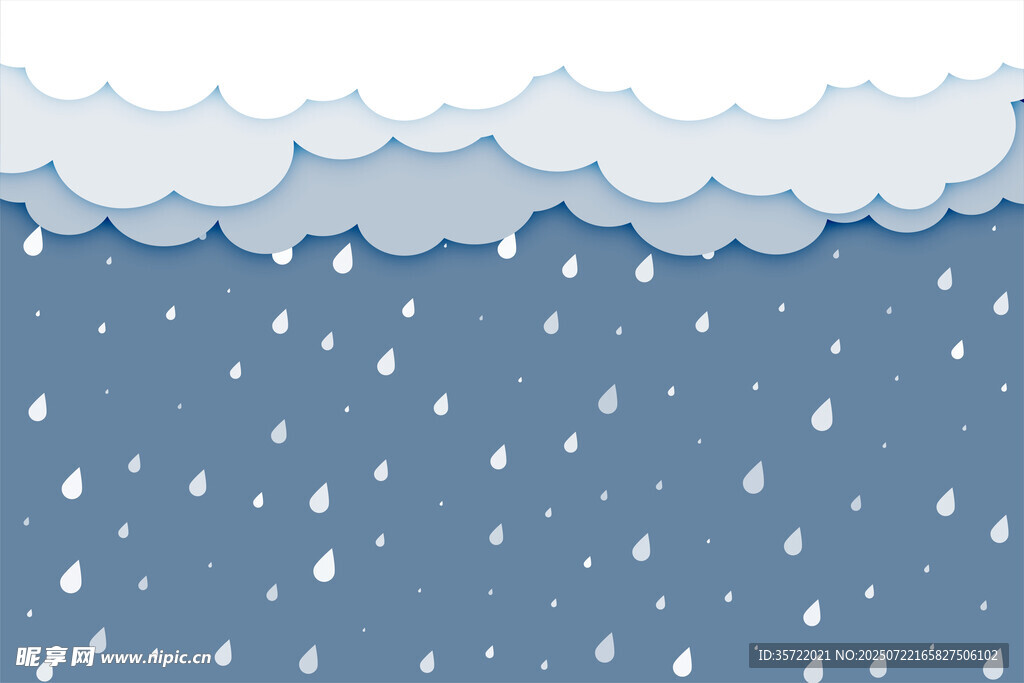 雷雨天气插画