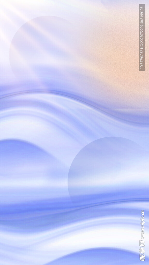 梦幻蓝色波浪背景图