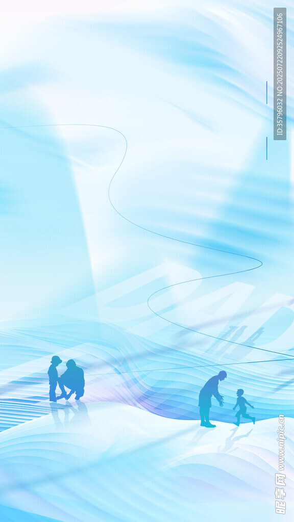 极地探险者在冰雪世界前行