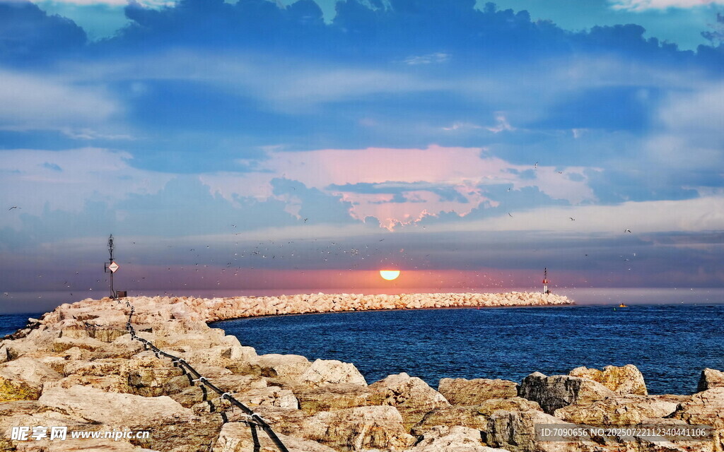 海边日落美景