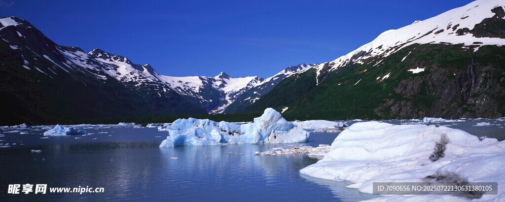 壮丽冰川湖景