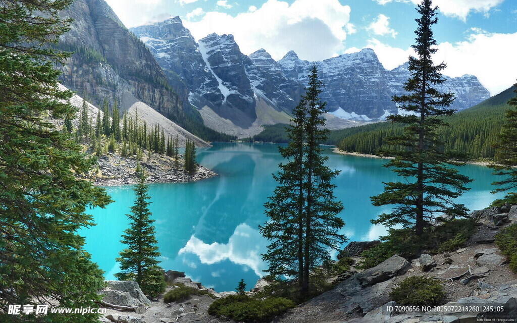 美丽的高山湖泊风景