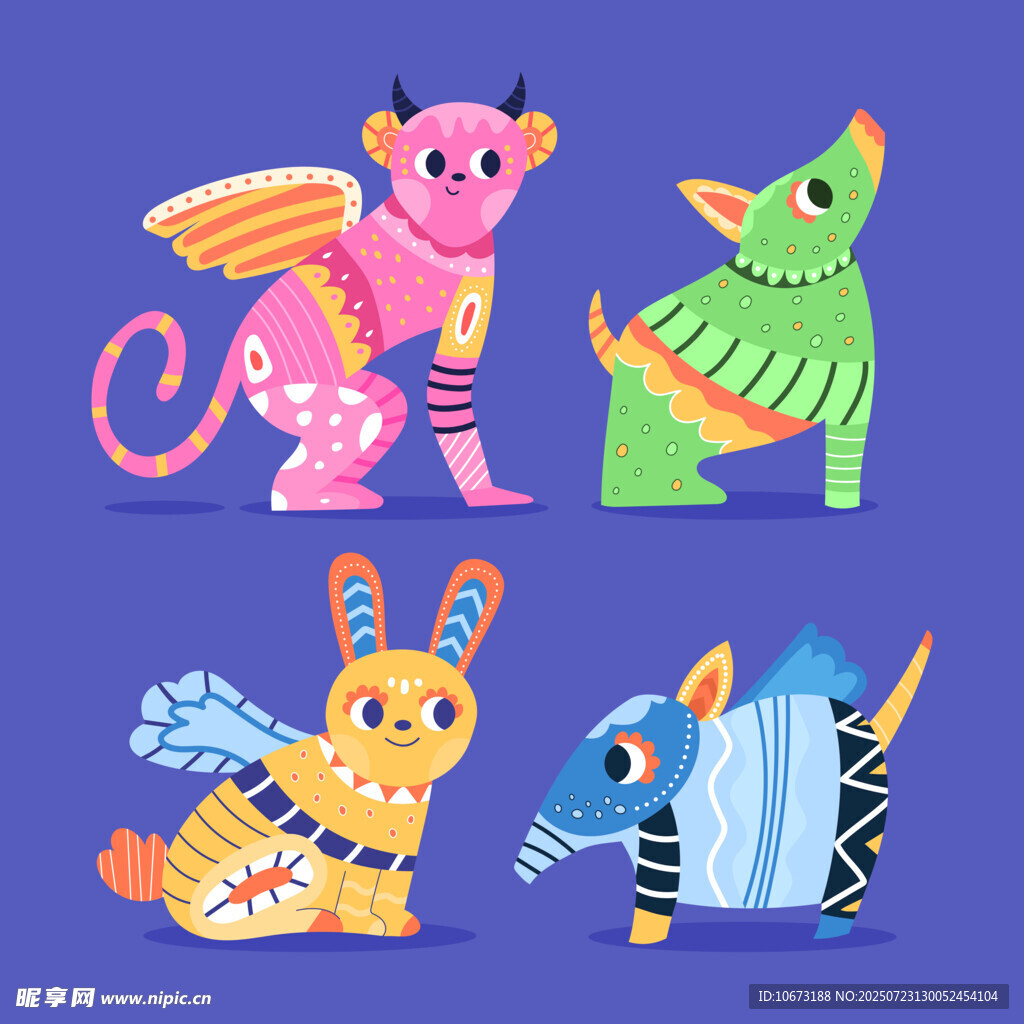 可爱奇幻动物插画集合