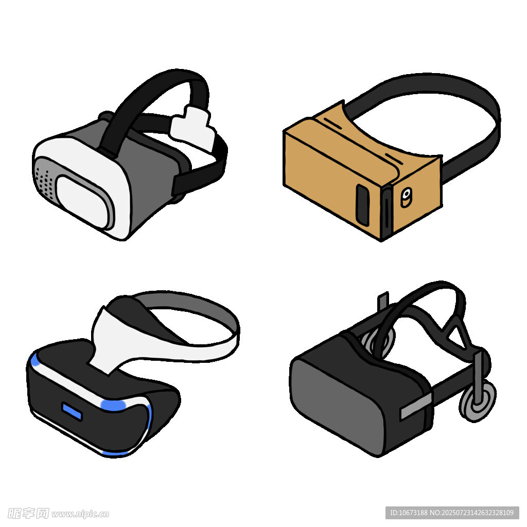 多款虚拟现实VR设备展示