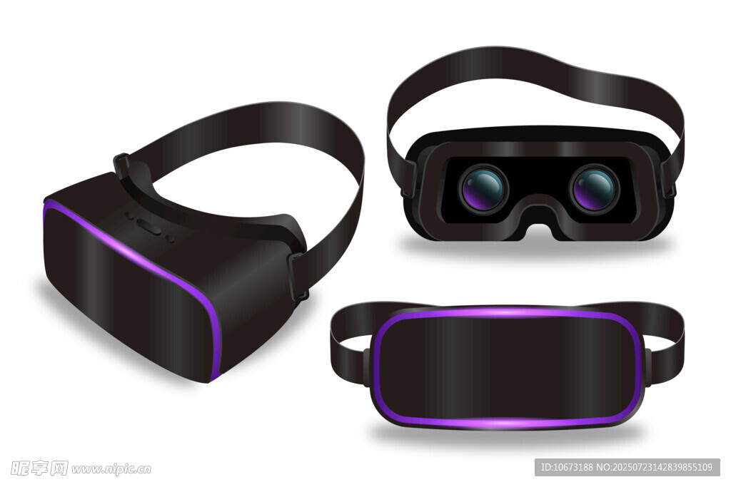 三款虚拟现实VR眼镜展示