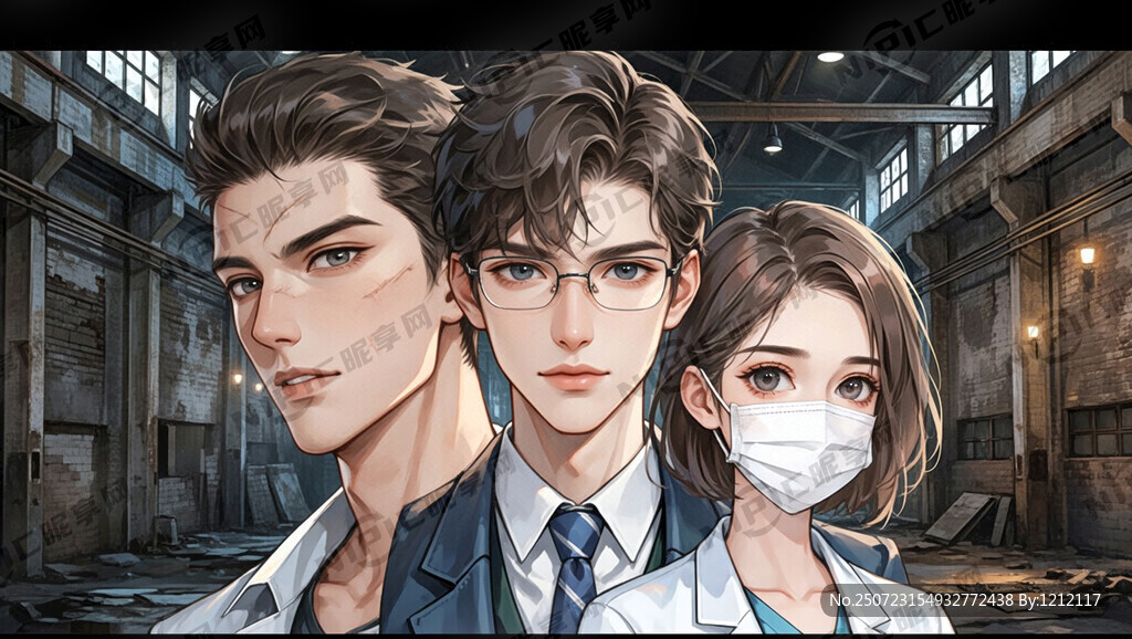主题是三个青年人物 要有70